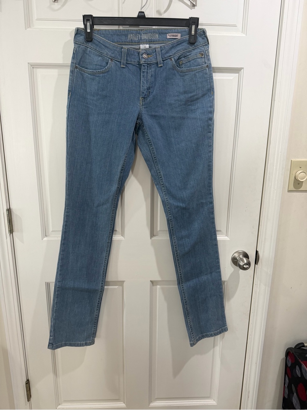 Harley-Davidson Women's Light Blue Straight-Leg Jeans Size 28